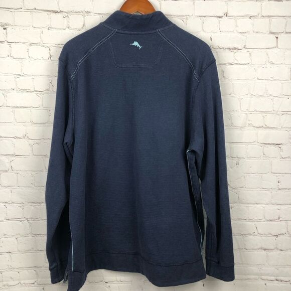 Tommy Bahama Blue Gray Reversible Sweater Men's Sz XL - Picture 9 of 12